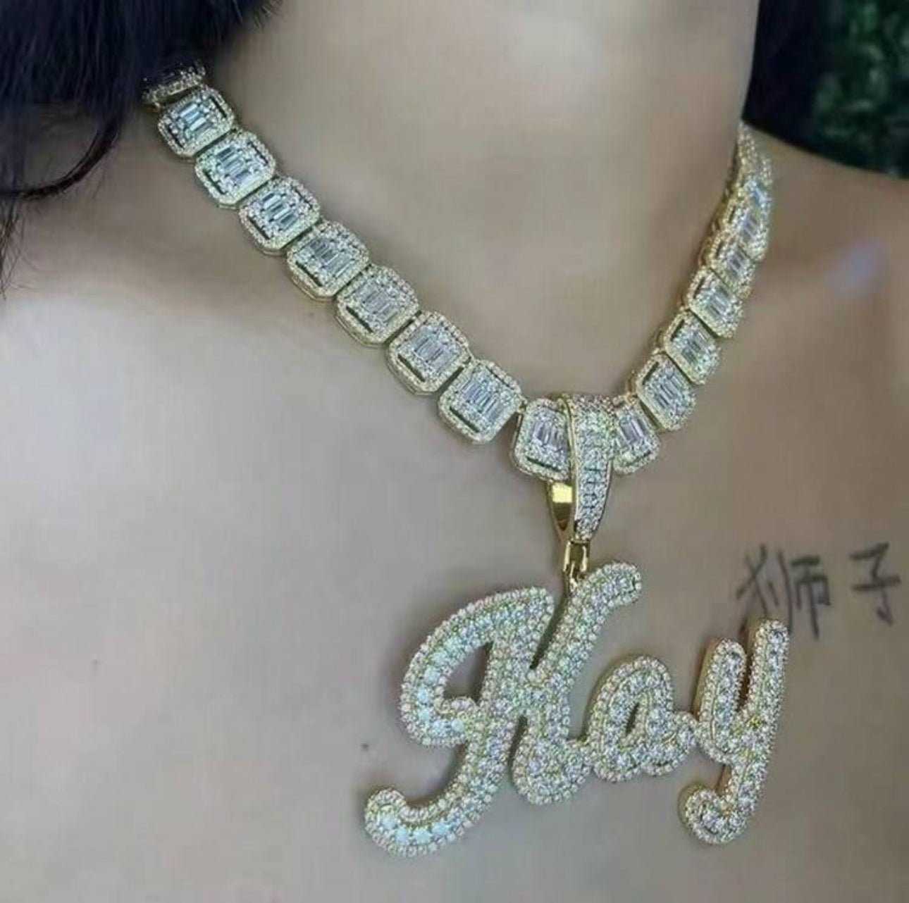 Custom Calligraphy Bubble Pendant