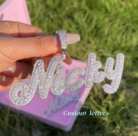 Custom Calligraphy Bubble Pendant