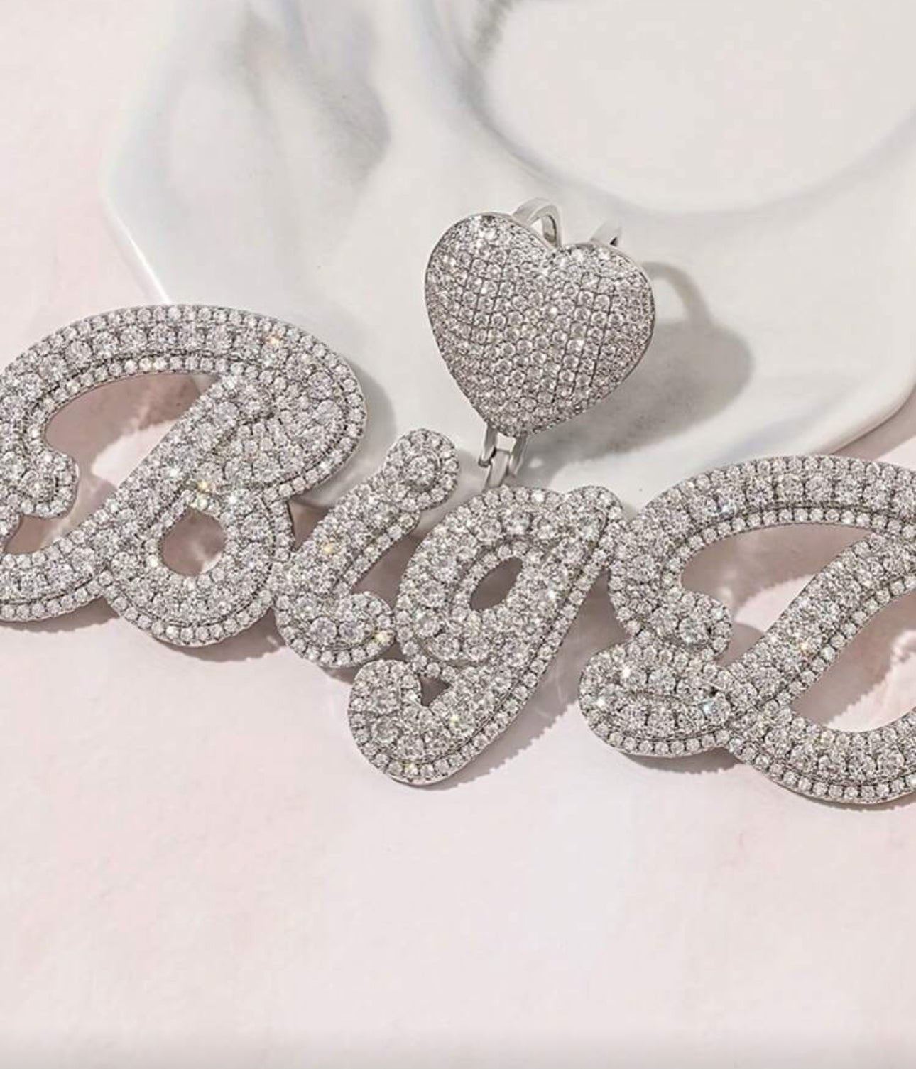 Heart Shaped Letter Pendant