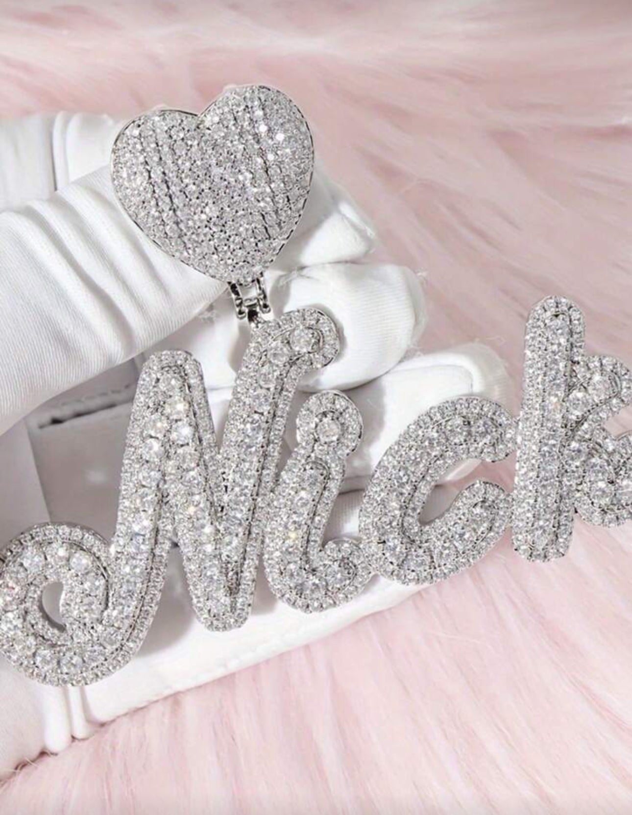 Heart Shaped Letter Pendant